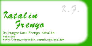 katalin frenyo business card